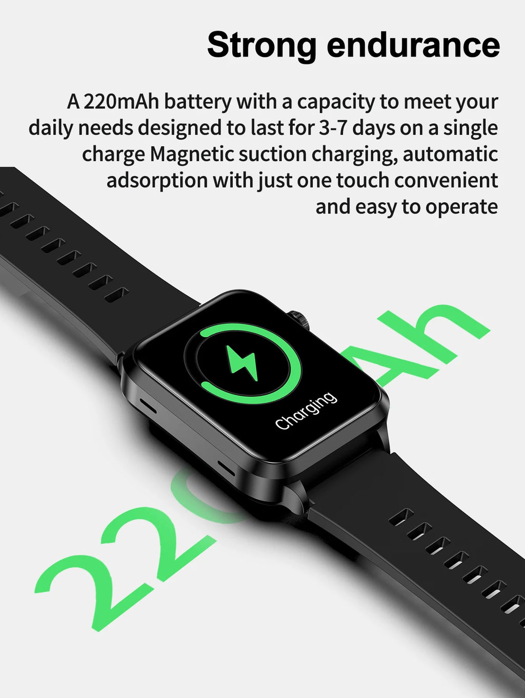 Smartwatch Masculino Quadrado AMOLED — Chamadas Bluetooth, Saúde Completa e Design Premium
