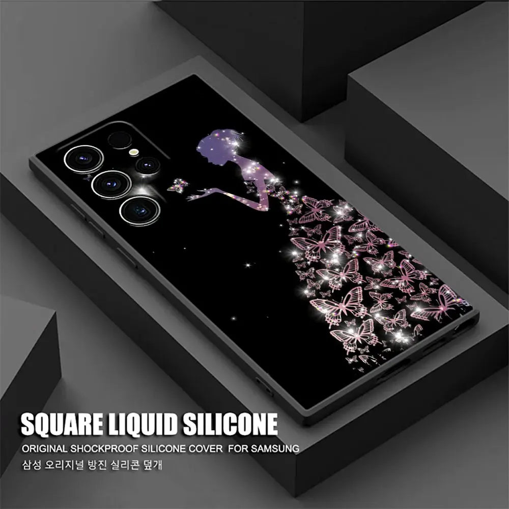 Capa Silicone Borboleta para Samsung Galaxy S Series