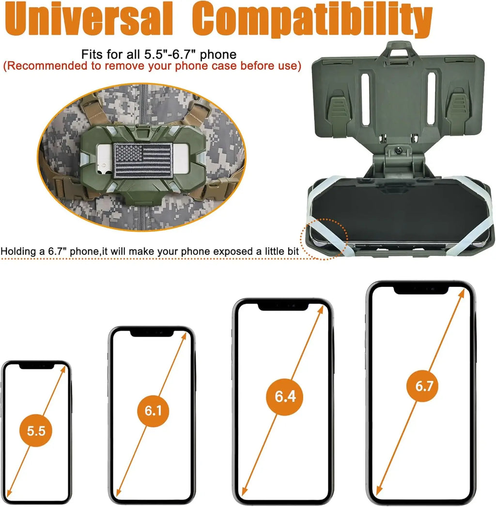 Suporte Tático MOLLE para Telefónico — Navegação e Airsoft