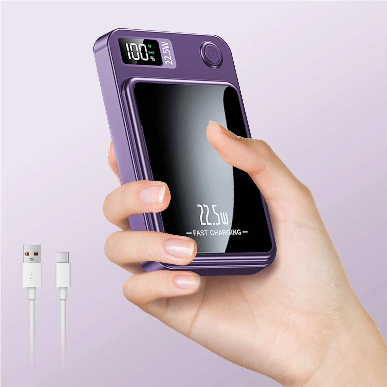 Power Bank Magnético Sem Fios 10000mAh 22.5W