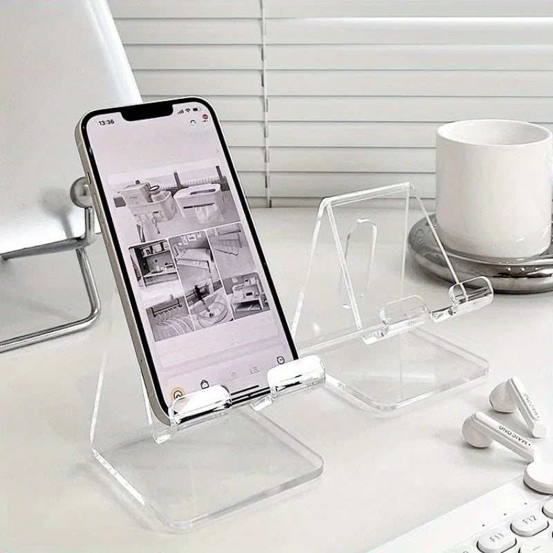 Suporte Acrílico Transparente para Telefónico — Secretária e Escritório