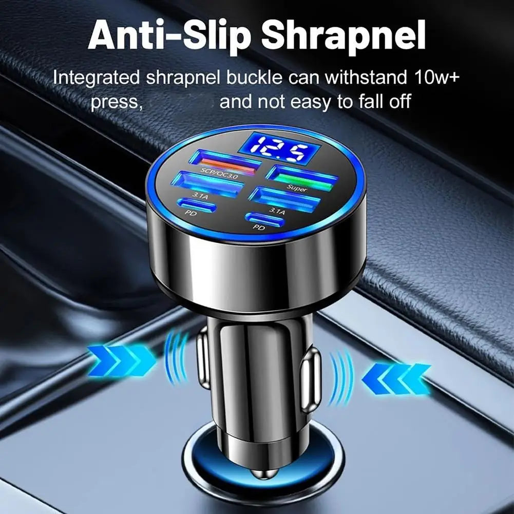 Carregador de Carro 4 Portas USB com Quick Charge 3.0 e PD