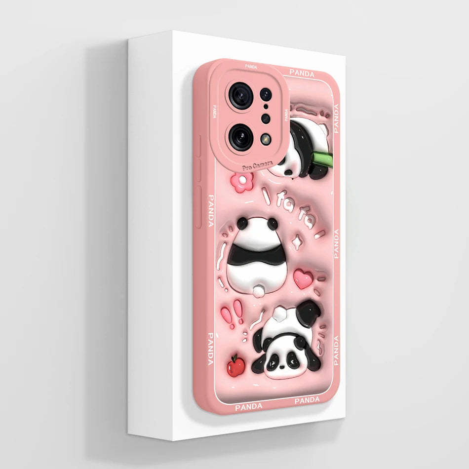 Capa Silicone Líquido Estilo Artístico para OPPO Find X5 Pro Lite