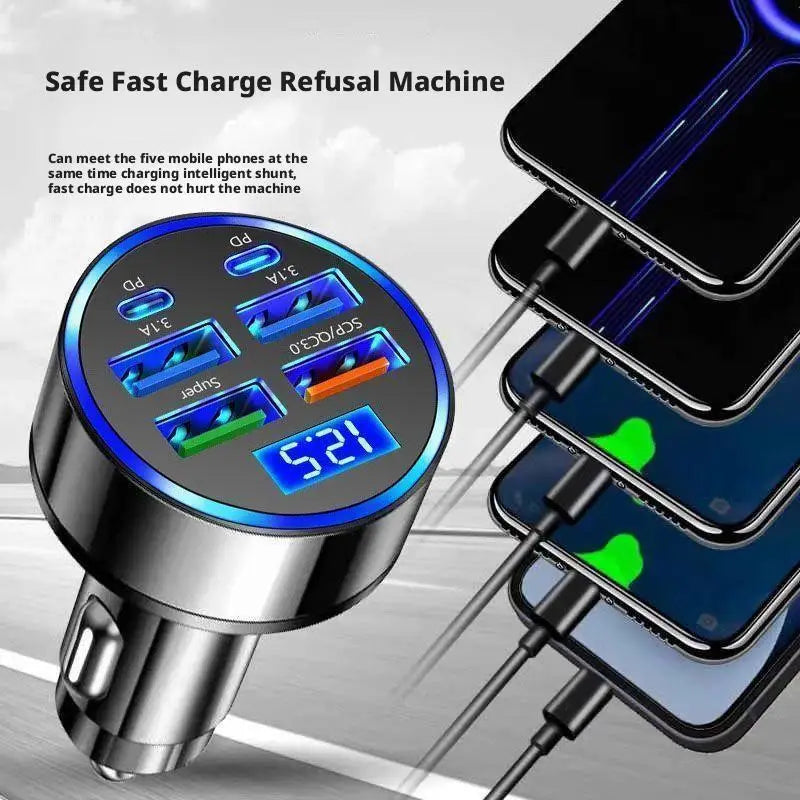 Carregador de Carro 4 Portas USB com Quick Charge 3.0 e PD