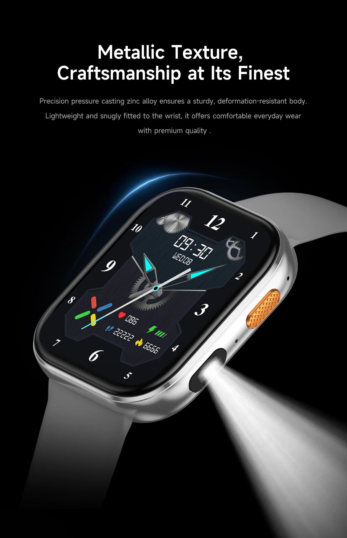 Smartwatch 2026 AMOLED 2.04'' — 1000mAh, 100+ Modos Desportivos, Chamadas Bluetooth e 3ATM
