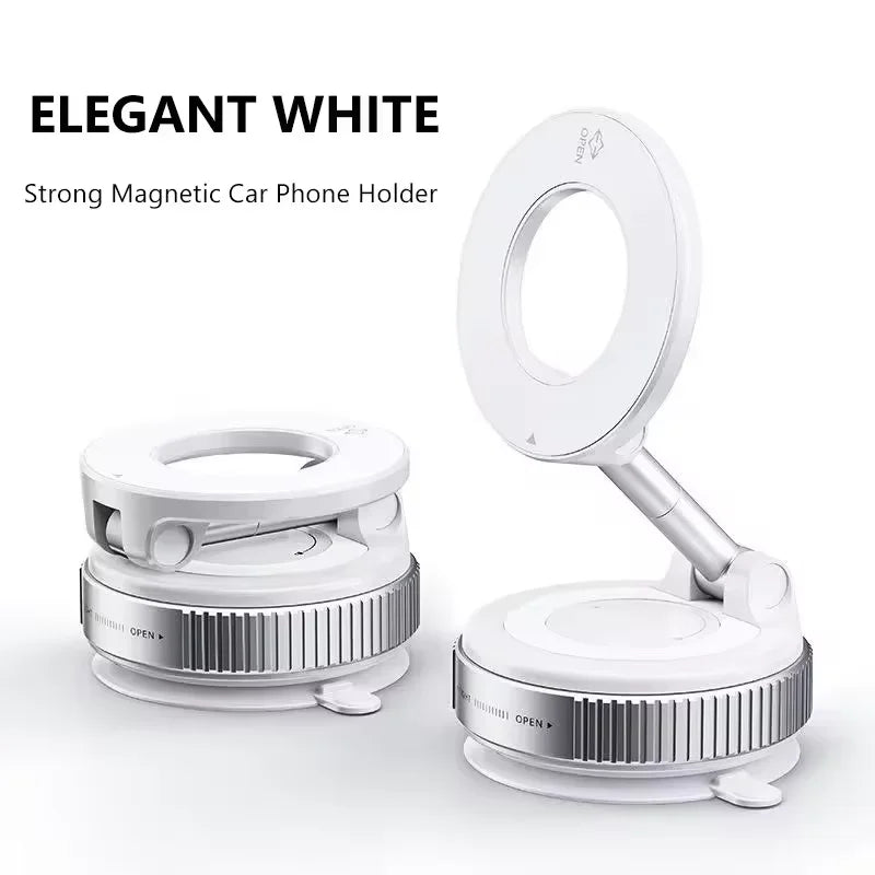 Suporte Magnético para Carro 360° com Ventósa e 16 Ímãs