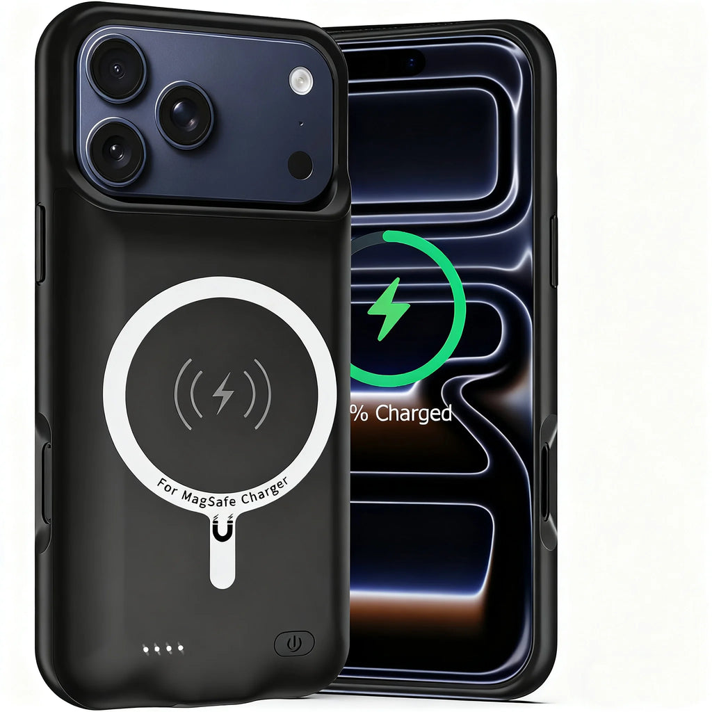 Magnetic Wireless Charging Cover For iPhone 17 Pro Battery Charger Case Power Bank Charger Power case for Magsafe battery pack