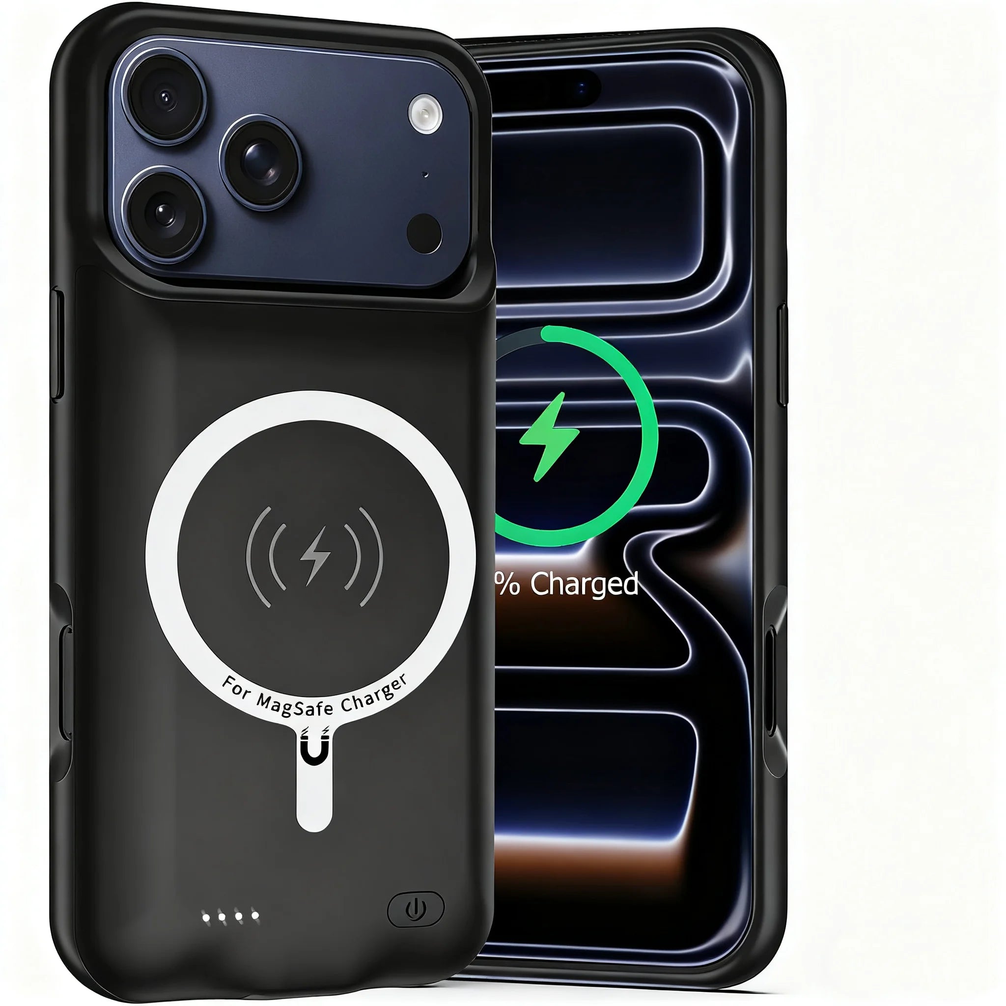 Magnetic Wireless Charging Cover For iPhone 17 Pro Battery Charger Case Power Bank Charger Power case for Magsafe battery pack