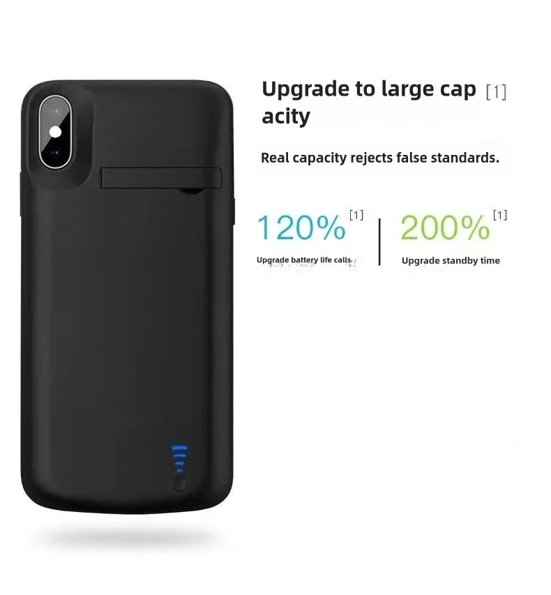 Capa com Bateria para iPhone 12, 11, X, XS, XR, 8, 7, 6 — Power Bank Integrado até 8000mAh com Áudio