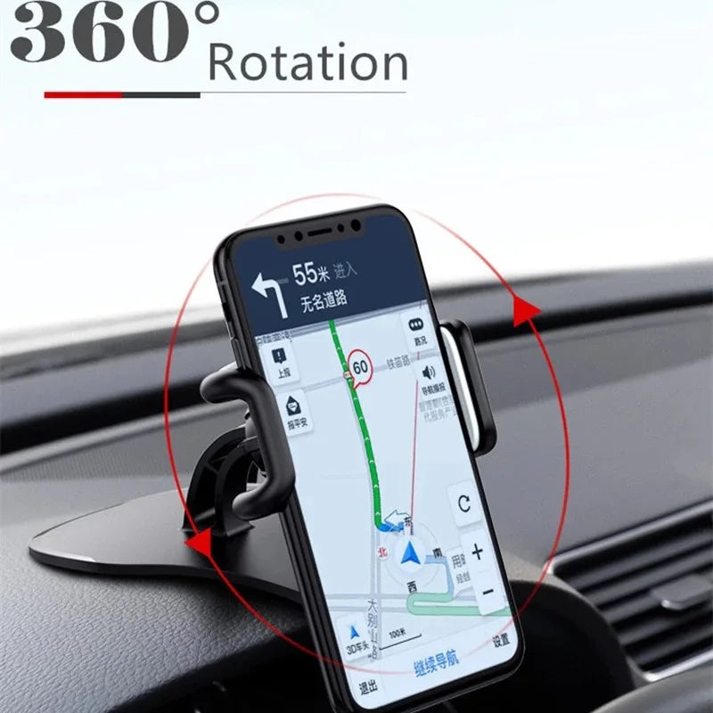 Suporte Telefónico para Carro 360° Rotativo — Dashboard Universal