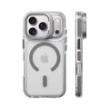 Capa Transparente Magnética com Suporte para iPhone 17 ao 12