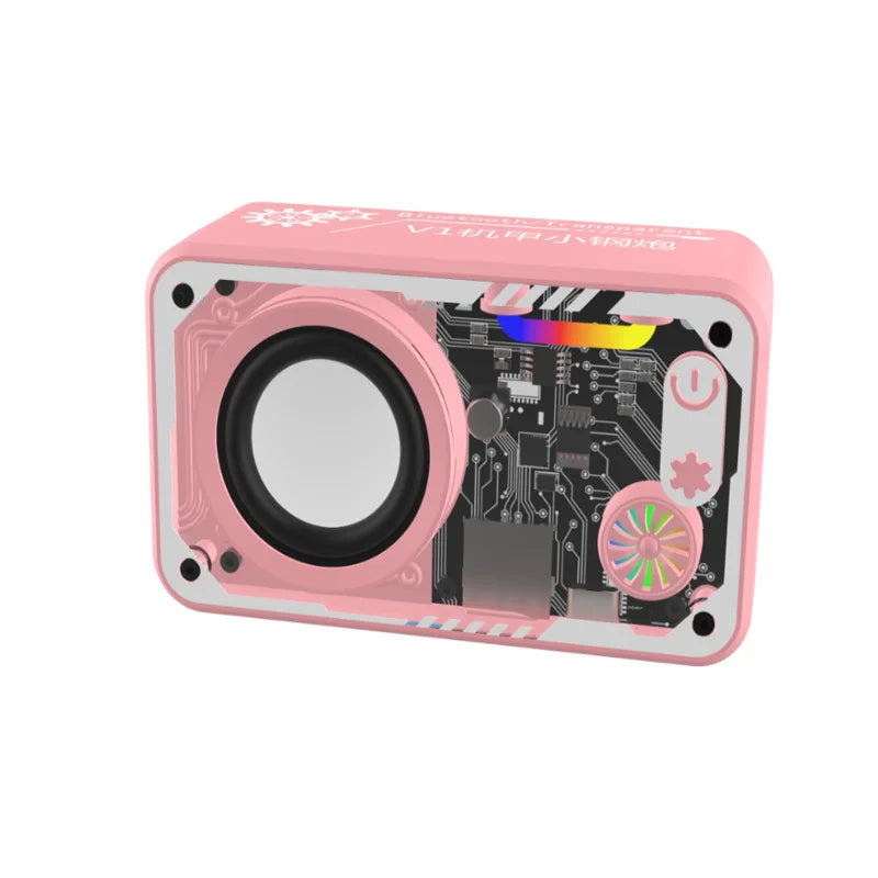 Coluna Bluetooth V5.3 — LED, 1800mAh, Suporte Cartão TF e Som Potente para Exterior