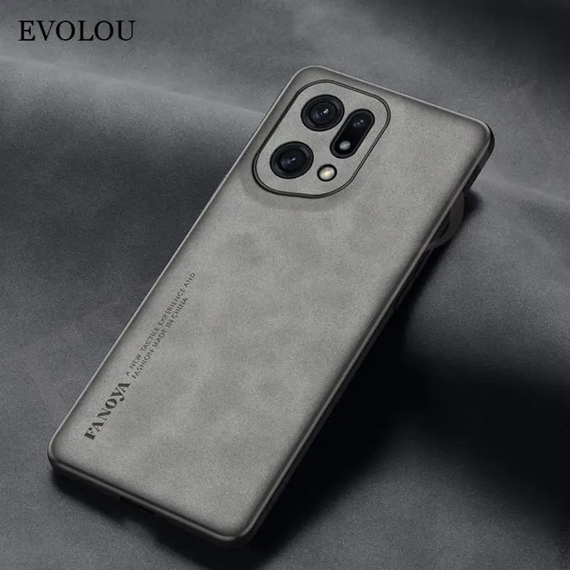 For Oppo Find X5 Pro Case Luxury Sheepskin Leather Silicone Shockproof Bumper Cover for OPPO Find X5 X3 Lite X3Neo x7ultra Shell