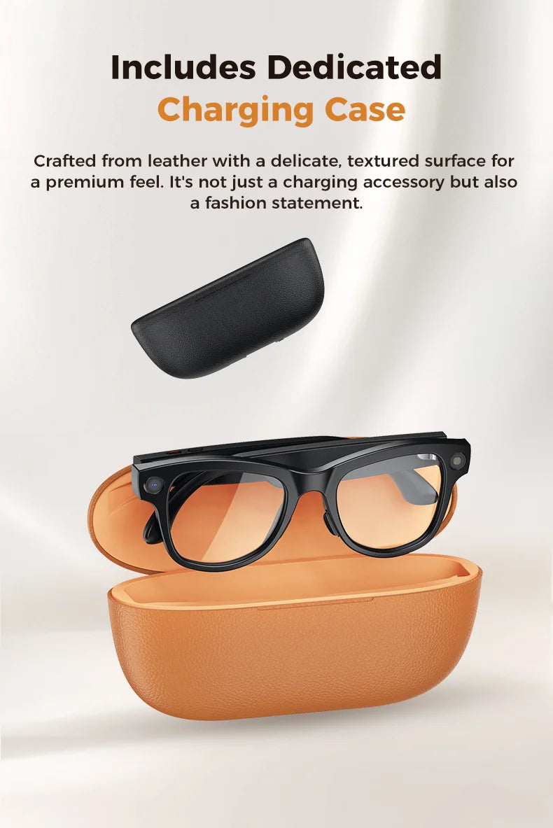 Oculos Inteligentes IA 2026 com Câmara 5MP, Tradução em Tempo Real e Power Bank 3600mAh