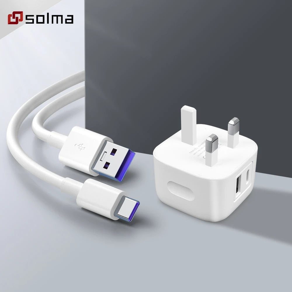 Carregador de Parede Compacto USB-C PD + USB-A 12W — Universal