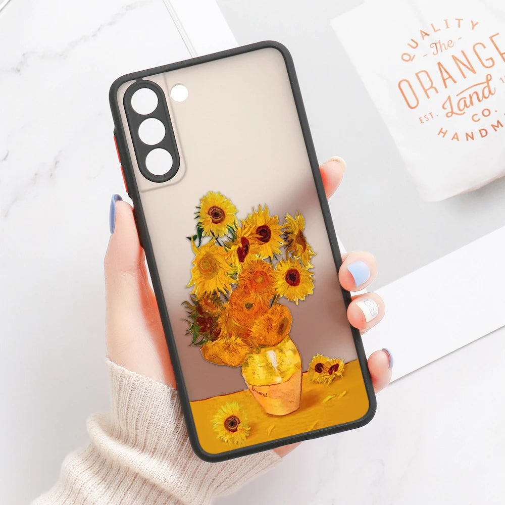 Capa com Padrão Floral Rosa para Samsung Galaxy S Series