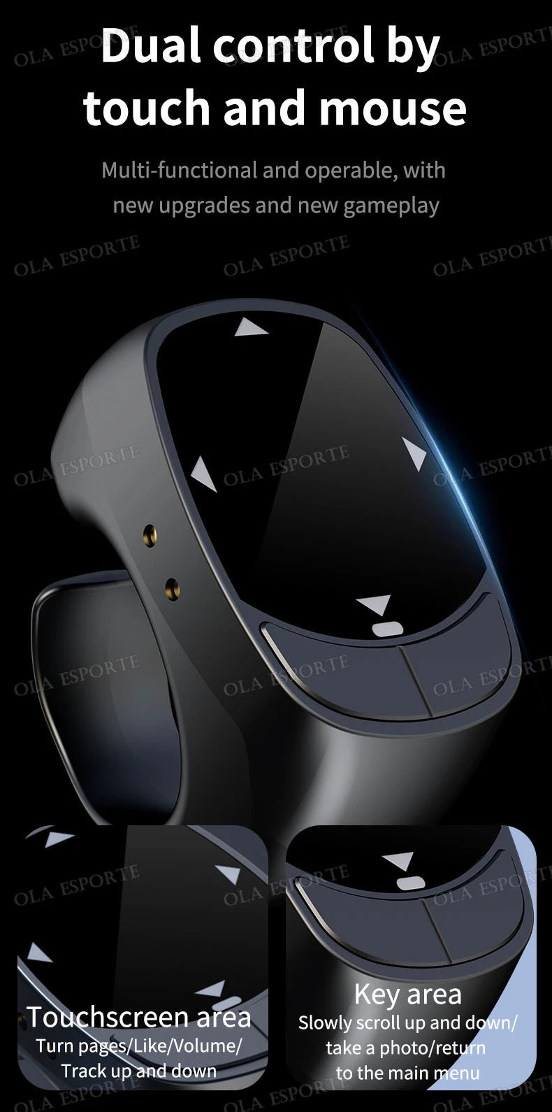 Smart Ring Multi-Funcional — Controlo Remoto Bluetooth 5.3, Scroll, Vídeo e Fotos para Smartphone