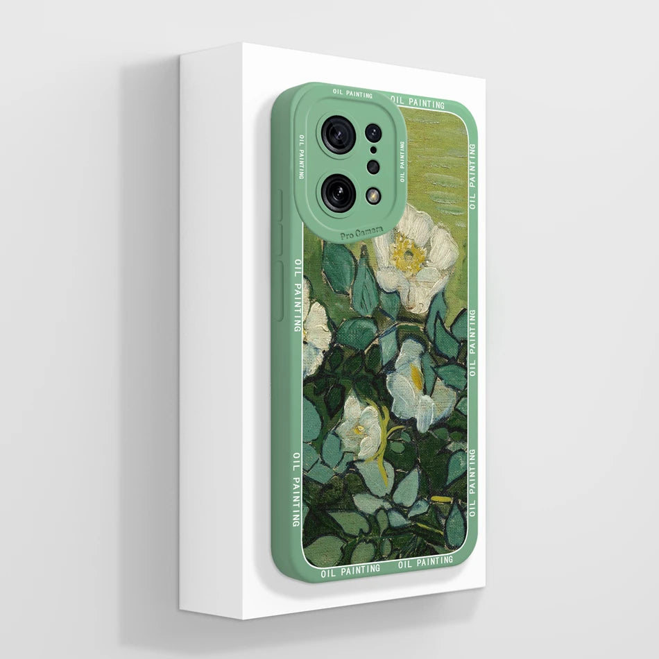 Capa Silicone Líquido Estilo Artístico para OPPO Find X5 Pro Lite