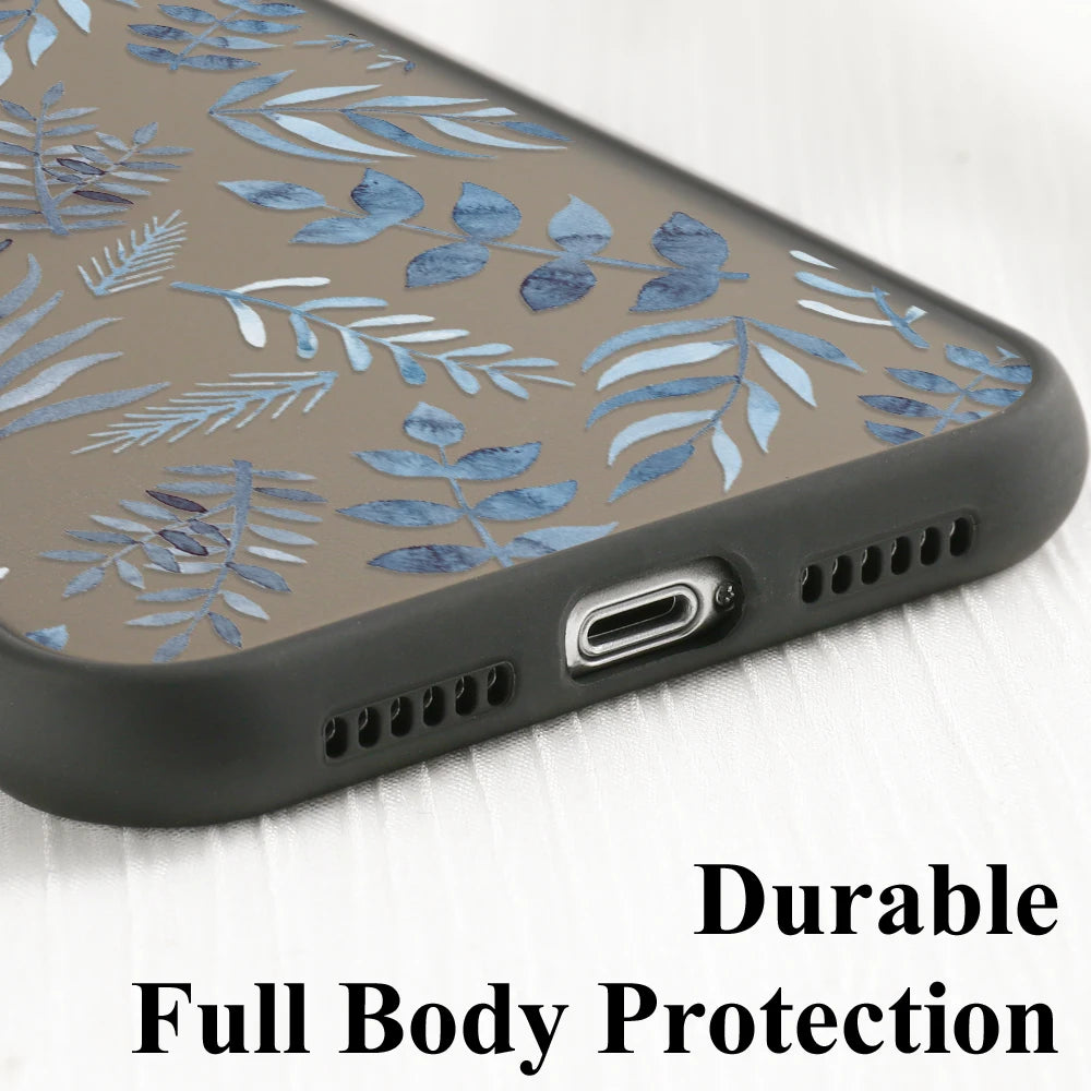 Capa Matte com Padrão Floral para Samsung Galaxy S Series