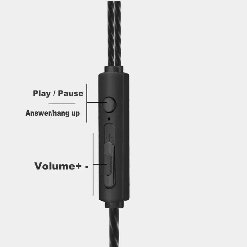 Auriculares com Fio 3.5mm HIFI Bass — Gaming, Desporto e Microfone Universal
