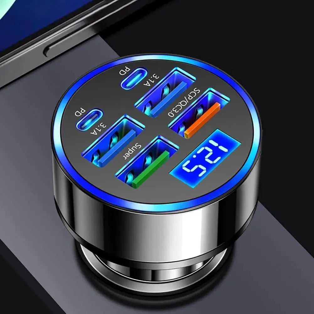Carregador de Carro 4 Portas USB com Quick Charge 3.0 e PD