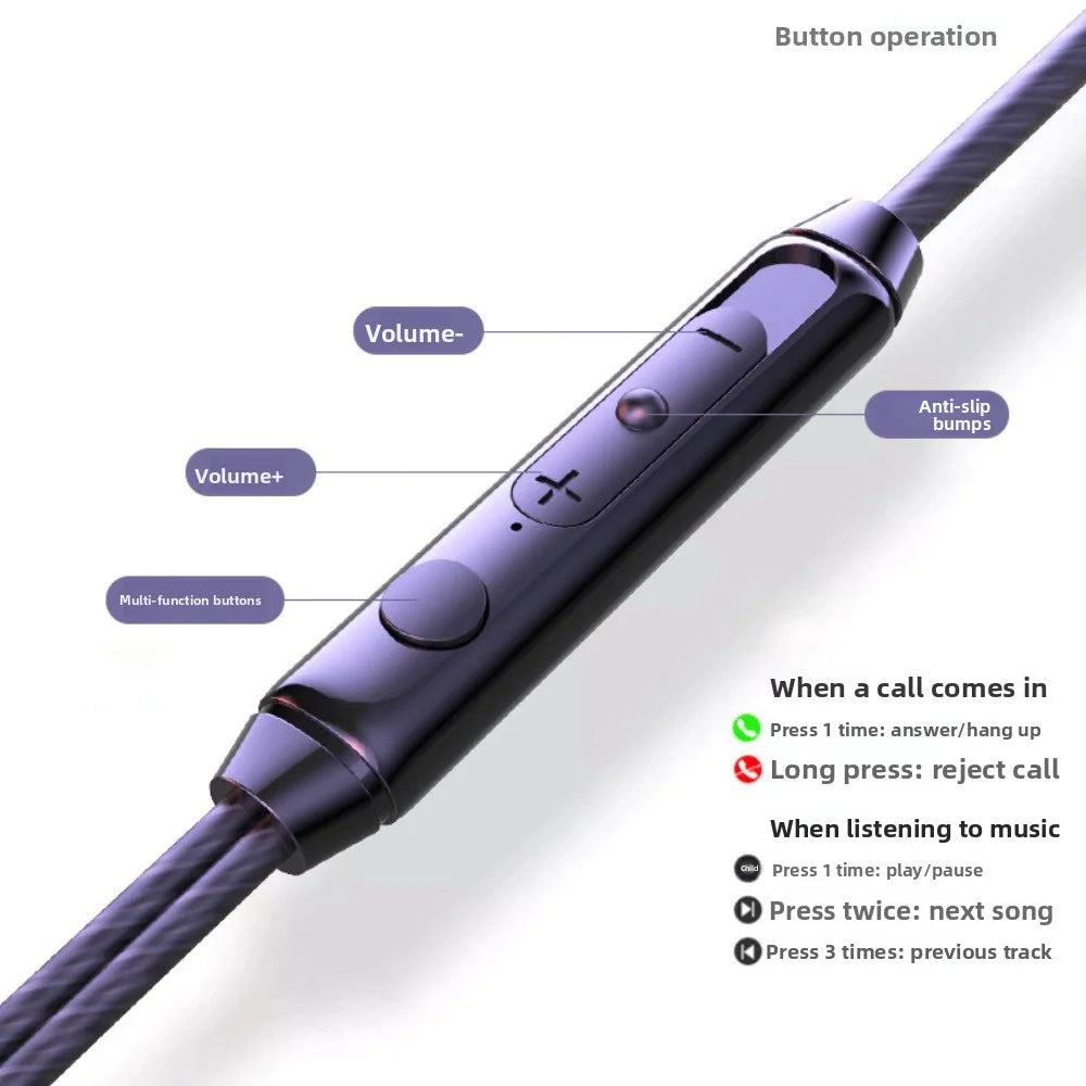 Auriculares HiFi 3.5mm com Microfone e Cancelamento de Ruído