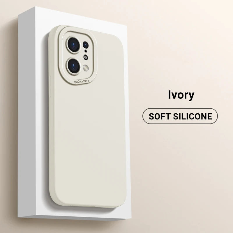 Capa Silicone Líquido com Proteção de Câmara para OPPO Find
