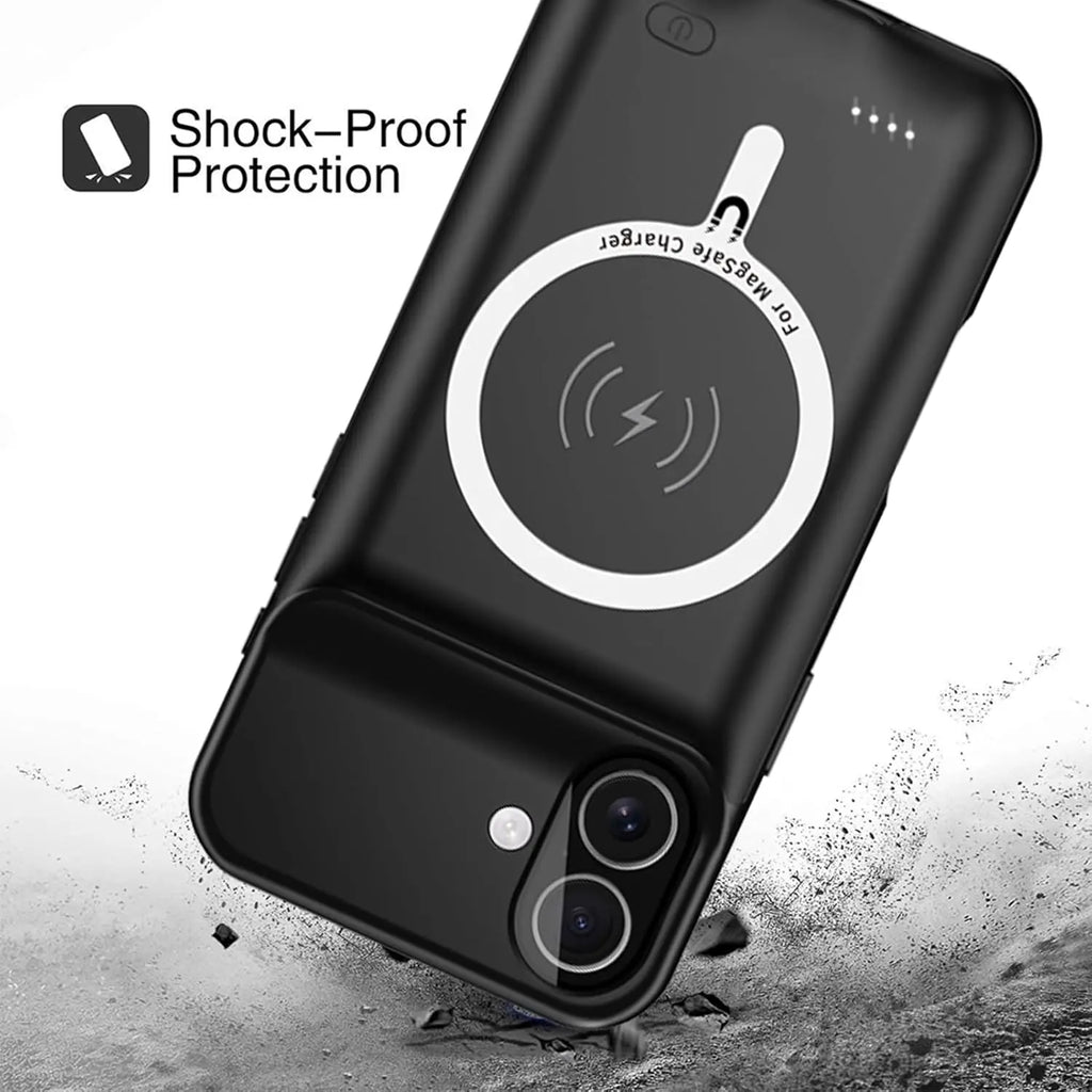 Magnetic Wireless Charging Cover For iPhone 17 Pro Battery Charger Case Power Bank Charger Power case for Magsafe battery pack