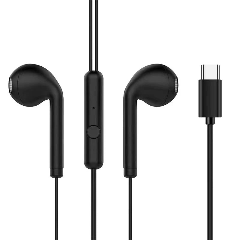 Auriculares com Fio em Metal com Microfone e Controlo de Volume