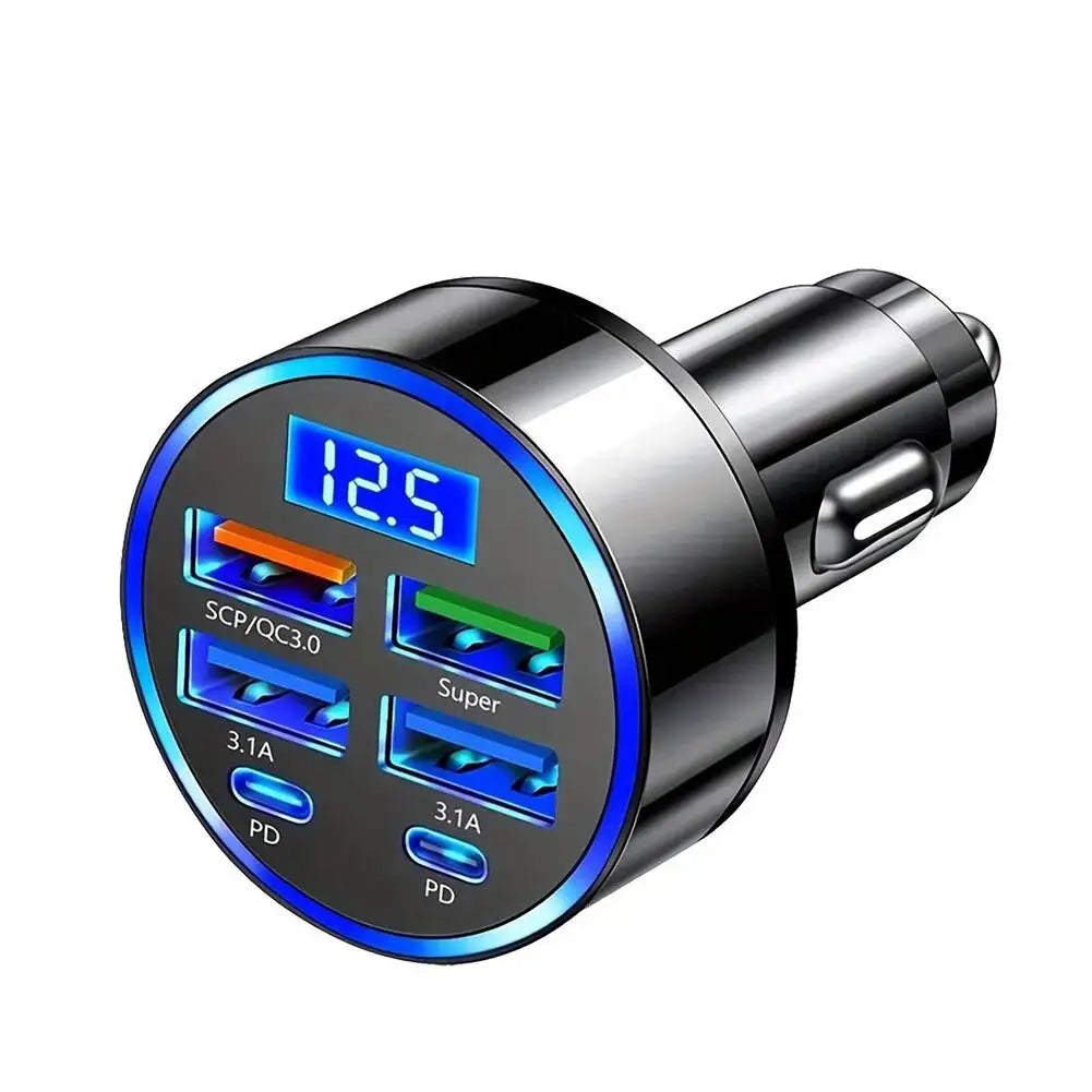 Carregador de Carro 4 Portas USB com Quick Charge 3.0 e PD