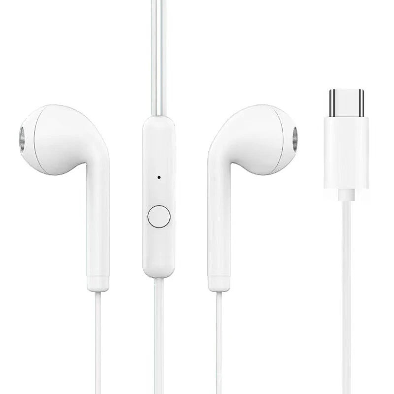 Auriculares com Fio em Metal com Microfone e Controlo de Volume