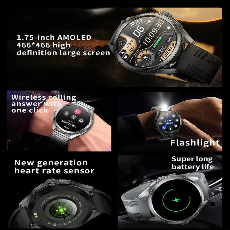 Smartwatch 2026 — NFC, GPS, Bússola, Altitude e Monitorização de Saúde Completa