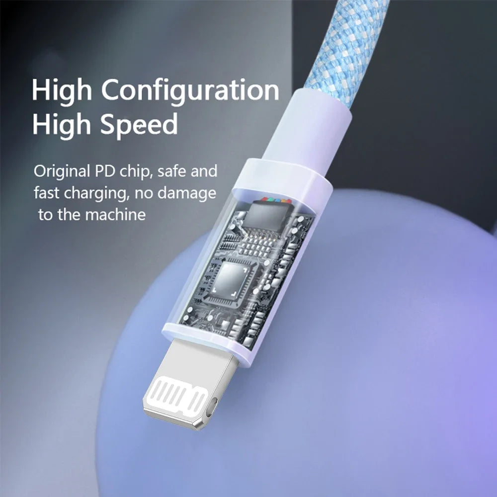 Cabo USB-C para iPhone 14, 13, 12 e 11 PD 20W — Carregamento Rápido 1m/2m