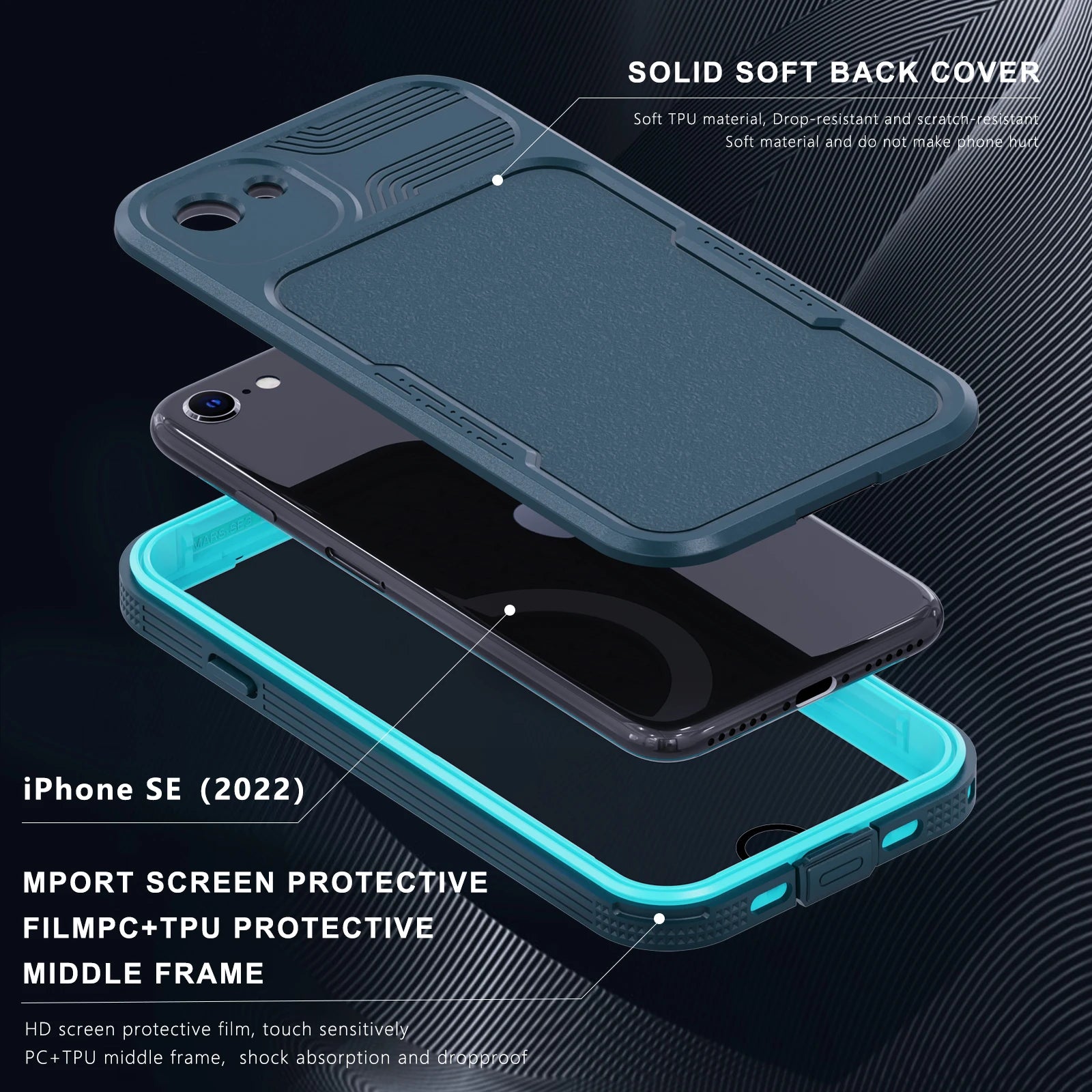 Capa Impermeável IP68 para iPhone SE e iPhone 7/8