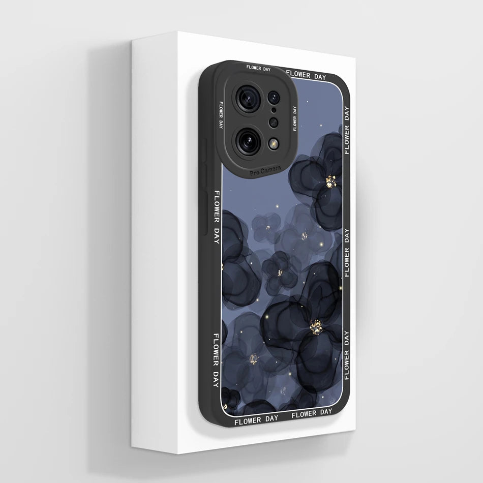Capa Silicone Líquido Estilo Artístico para OPPO Find X5 Pro Lite