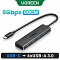 Hub USB 3.0 UGREEN 4 Portas Slim — Para MacBook, PC, Xbox e PS5