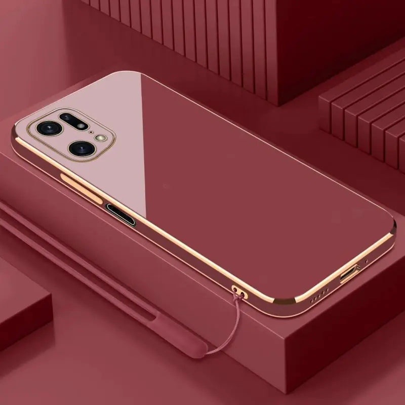 For OPPO Find x6 pro Case oppo Find X5 Pro x5 Find x3 Pro X2 Lite X5 Lite x3neo Case Luxury Square Plating Shockproof Back Cover