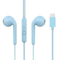 Auriculares com Fio em Metal com Microfone e Controlo de Volume