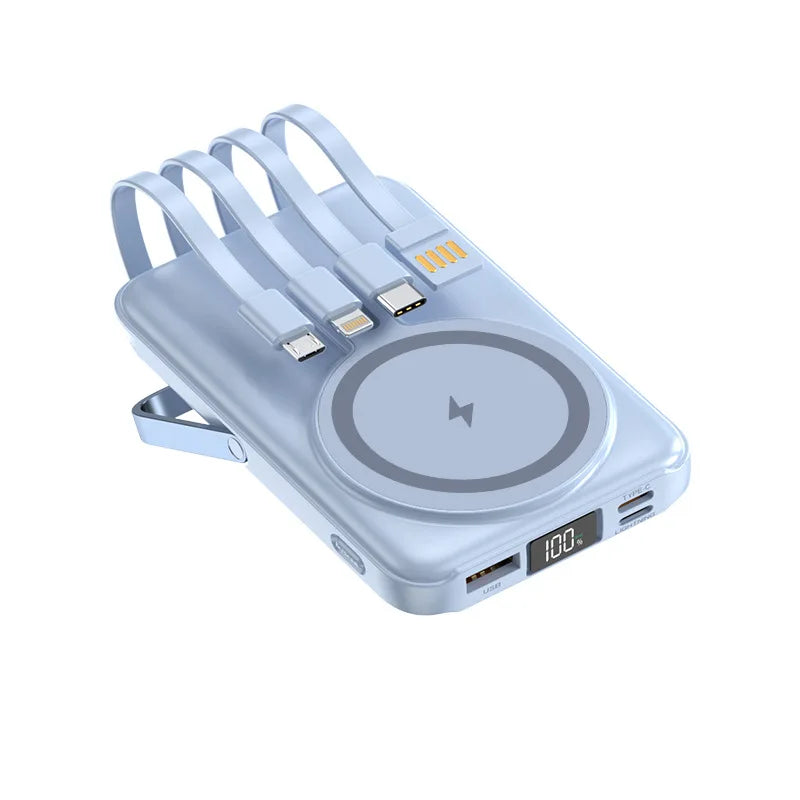 Power Bank MagSafe 20000mAh Carregamento Rápido Sem Fios com Suporte