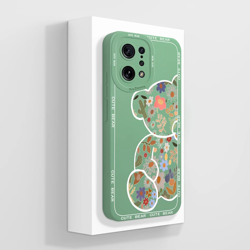 Capa Silicone Líquido Estilo Artístico para OPPO Find X5 Pro Lite