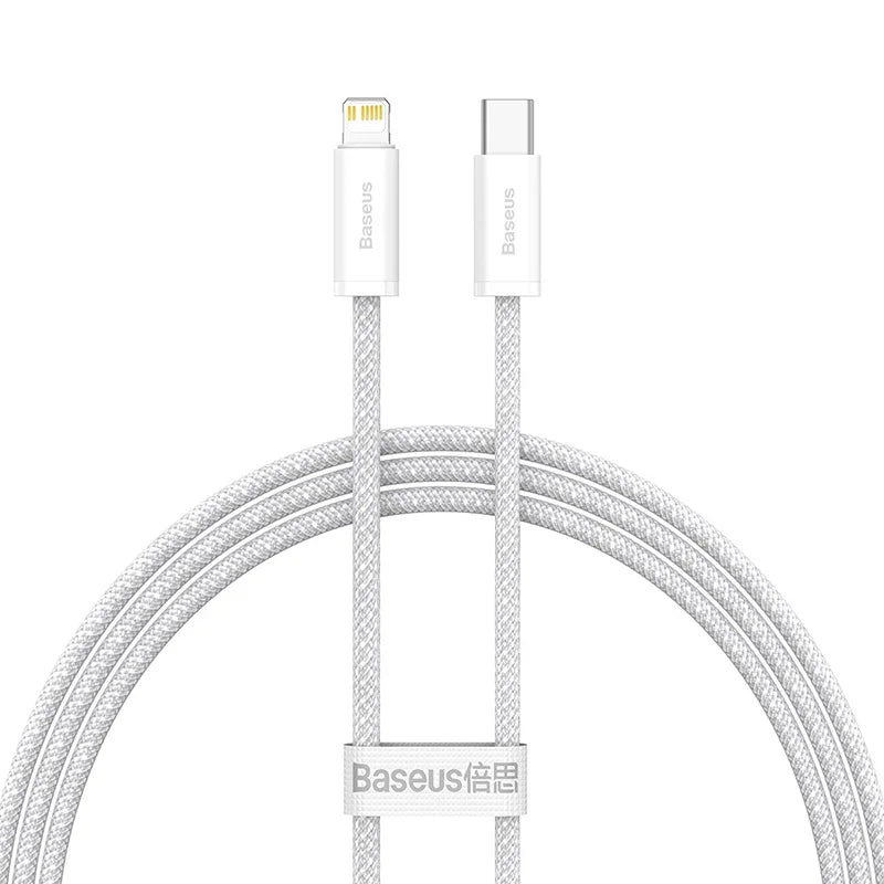 Cabo Baseus USB-C para iPhone 20W Carregamento Rápido — 1.2m/2m