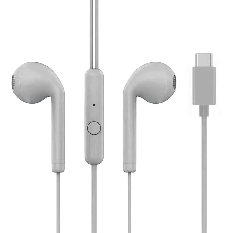 Auriculares com Fio em Metal com Microfone e Controlo de Volume