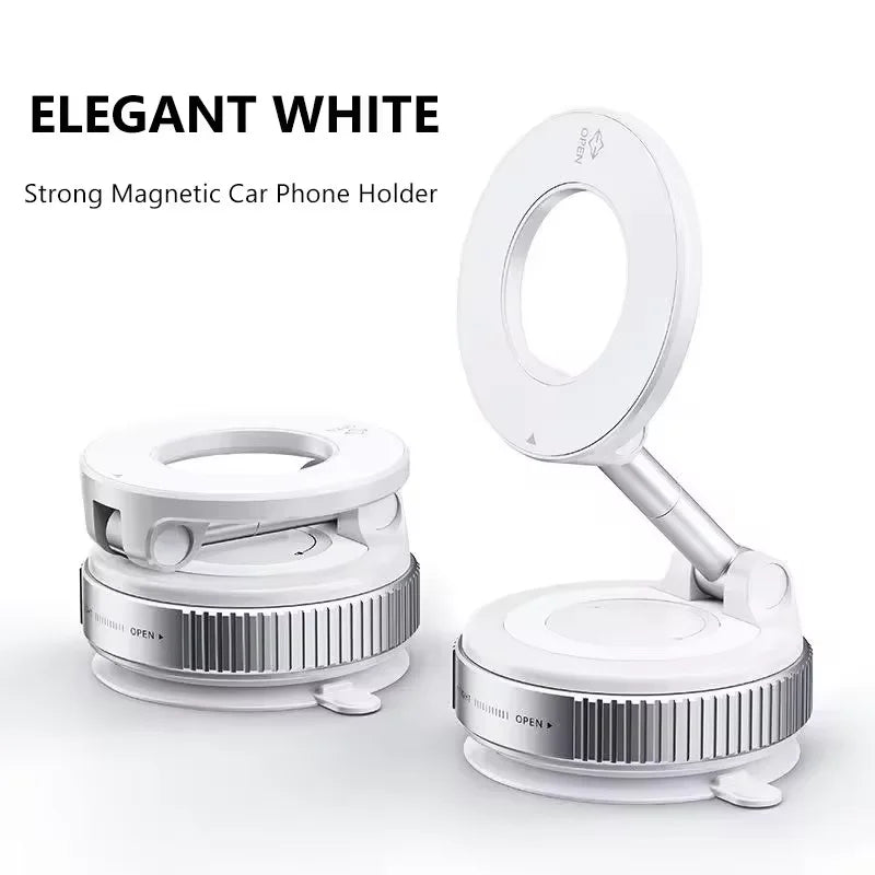 Suporte Magnético para Carro 360° com Ventósa e 16 Ímãs