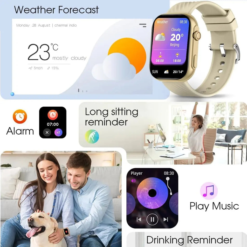 Smartwatch 2.01'' com GPS Integrado, IP68 e 100+ Modos Desportivos