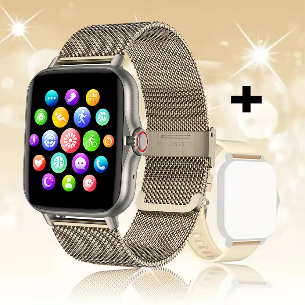 Smartwatch Bluetooth 1.44'' com Monitor de Saúde, Oxigénio e Pressão