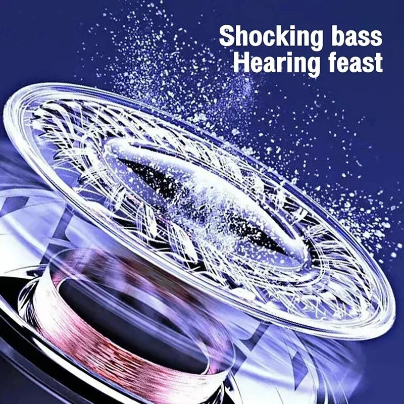 Coluna Bluetooth Portátil 1202 Pro — Subwoofer Bass, LED e Som Estéreo de Alta Qualidade