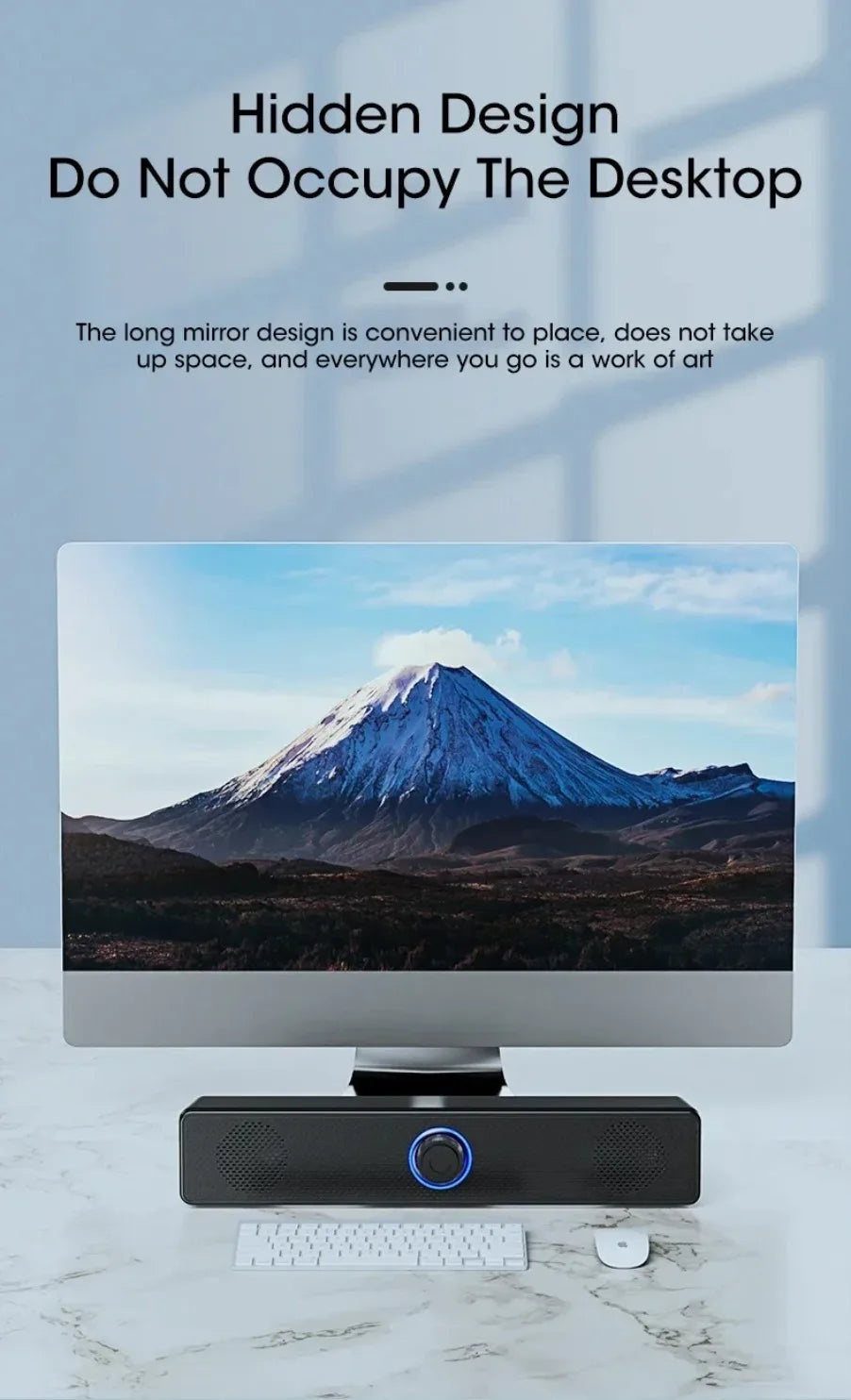 Soundbar Bluetooth e USB — Para TV, PC, Laptop e Gaming com Som Surround