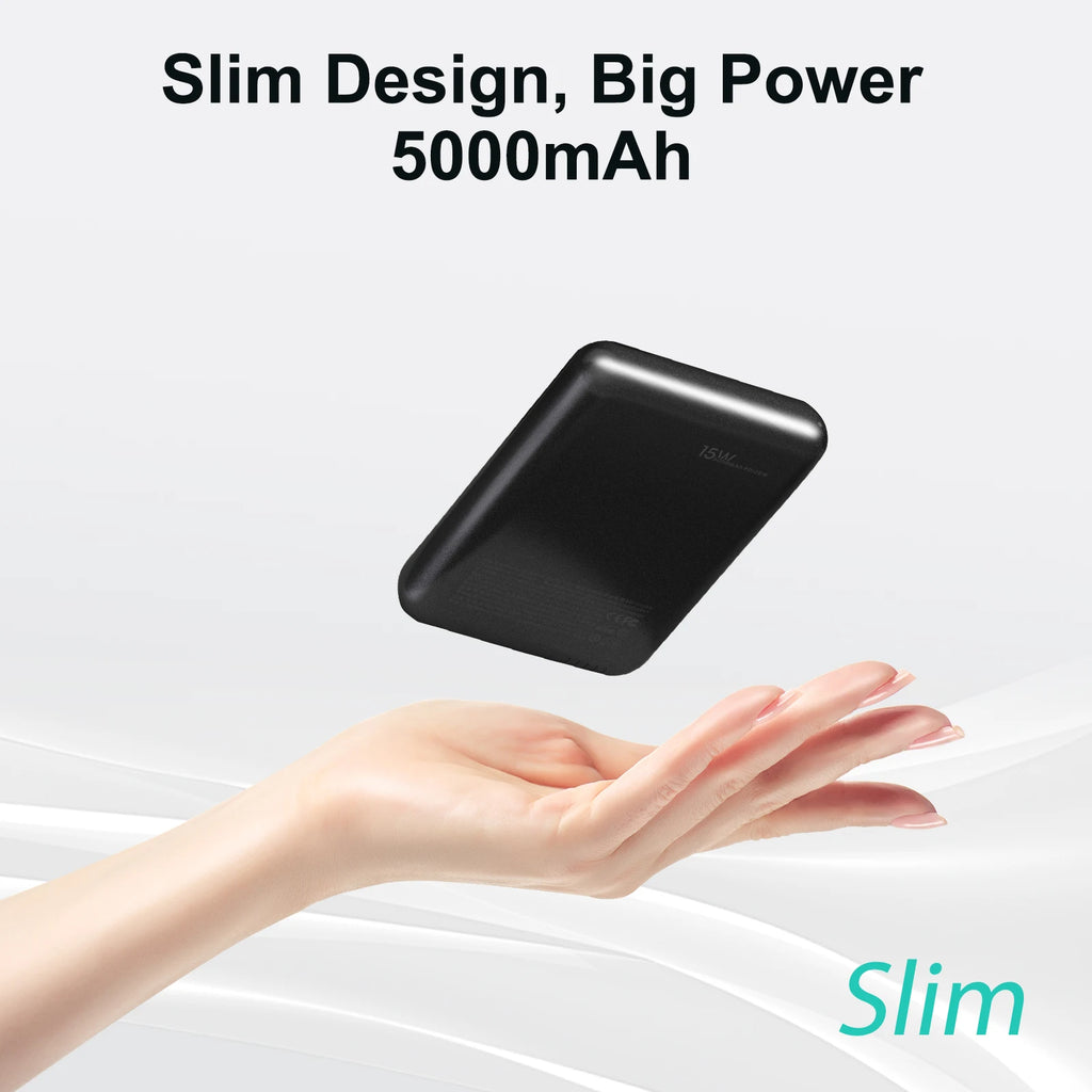 Power Bank Magnético Portátil 5000mAh 20W para iPhone 12-16