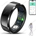 Smart Ring 2025 — Pressão Arterial, Frequência Cardíaca, Sono, IP68 e 5ATM para Homem e Mulher