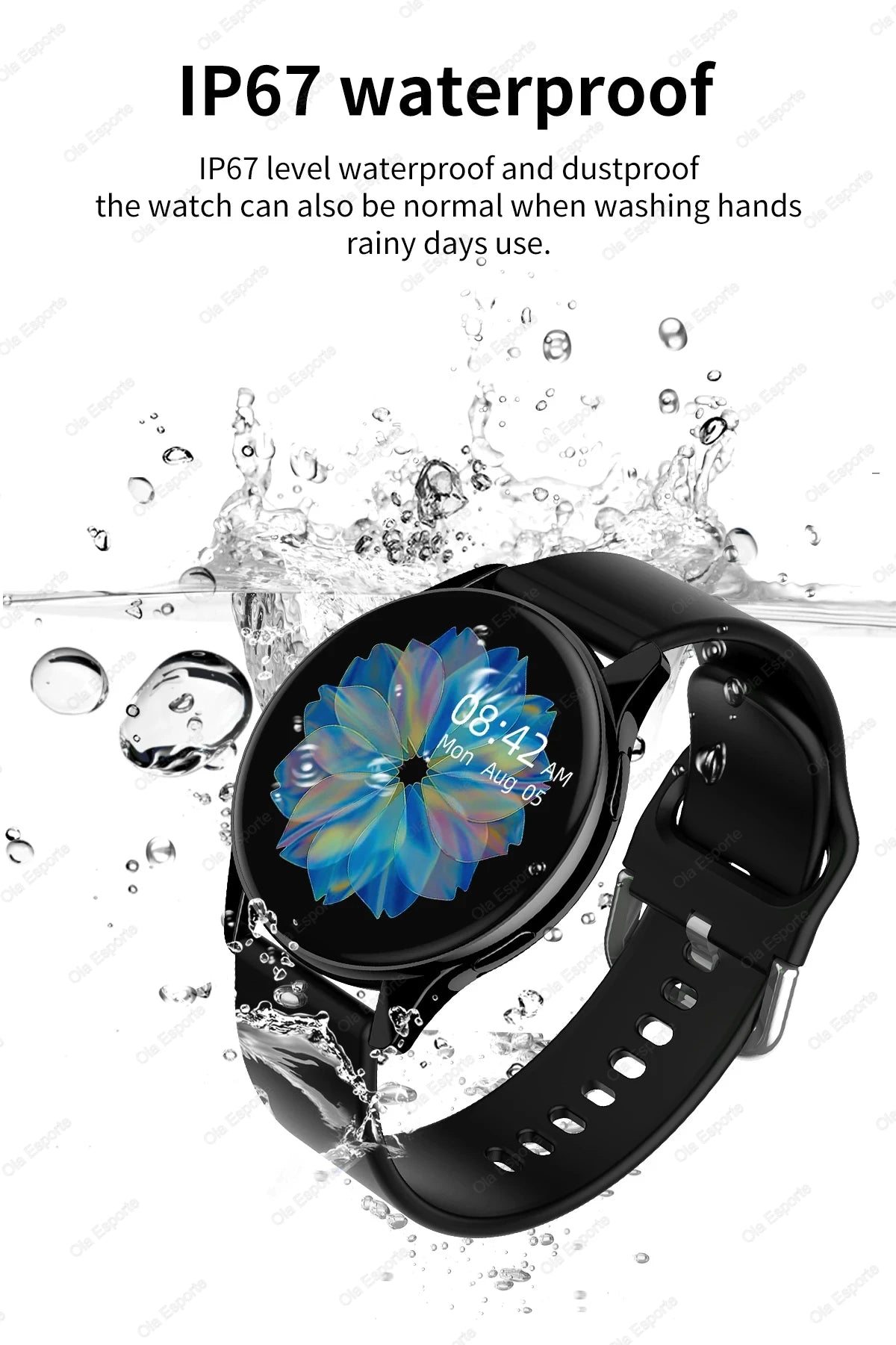 Smartwatch Ultra Fino em Aço Inoxidável — Design Slim Premium, Saúde Completa e Notificações